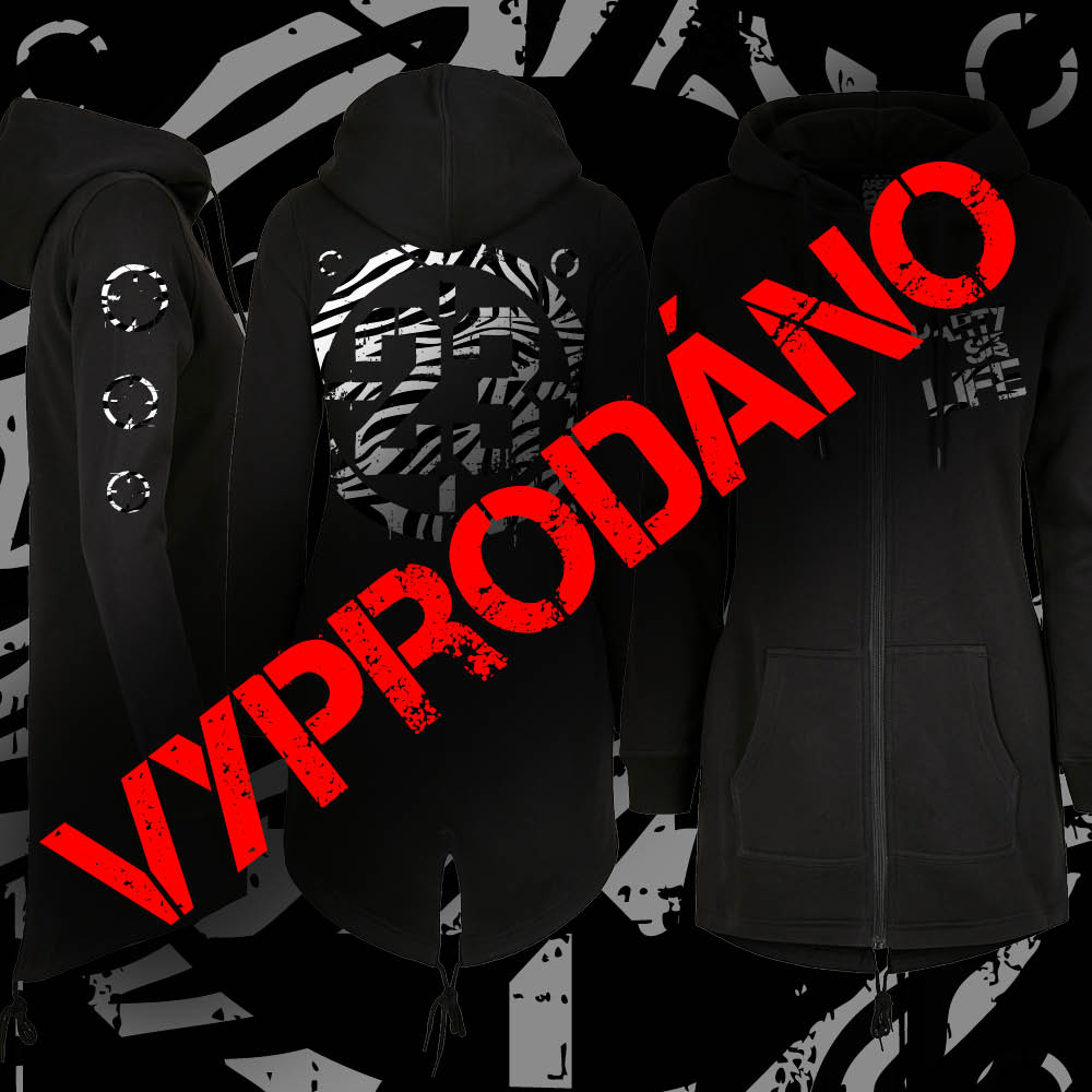 Dámská prodloužená mikina na zip limitovaná edice 